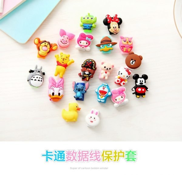 Cartoon Fashion New USB Cable Earphones Protector Colorful Coque For Iphone X 8 4 4s 5 5s 5c se 6 6s 7 7S Plus Case Fundas Cases - Image 2