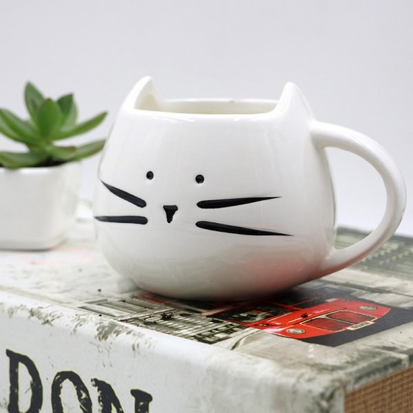 Ceramic Cute Cat Mugs With Spoon Coffee Tea Milk Animal Cups With Handle 400ml Drinkware Nice Gifts - Image 5