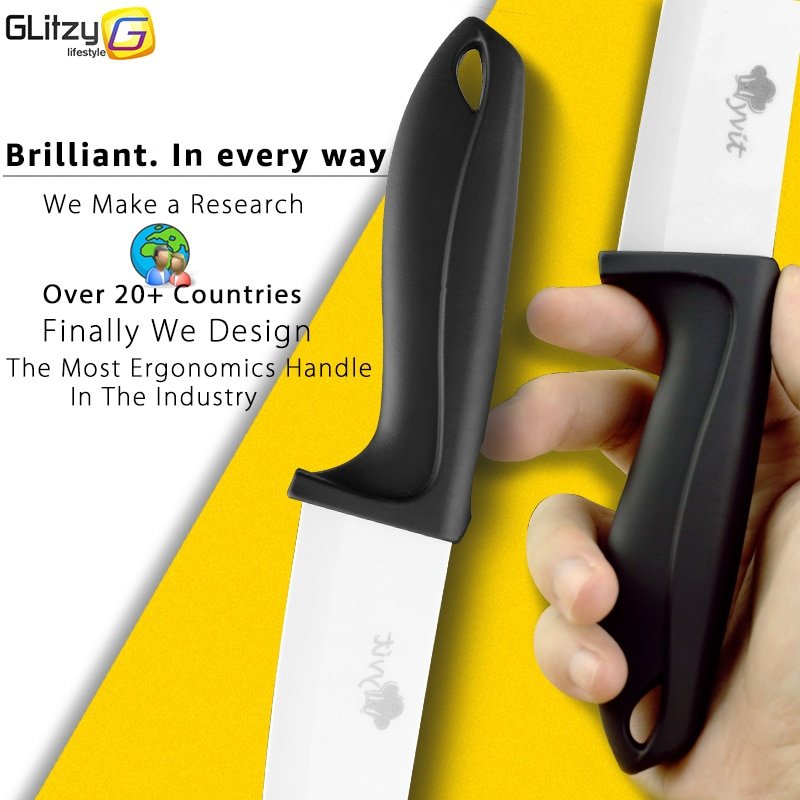 Ceramic Knife 3 4 5 6 inch Kitchen Chef Utility Slicer Paring Ceramic Knives Peeler Set White Zirconia Blade Cooking Cutter Tool - Image 3