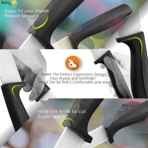 Ceramic Knife 3 4 5 6 inch Kitchen Chef Utility Slicer Paring Ceramic Knives Peeler Set White Zirconia Blade Cooking Cutter Tool - Image 4