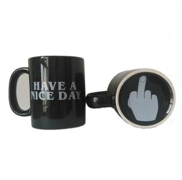 Creative Have a Nice Day Coffee Mug Middle Finger Funny Cup for Coffee Milk Tea Cups Novelty Gifts - Image 2