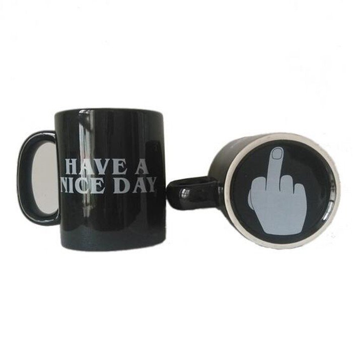 Creative Have a Nice Day Coffee Mug Middle Finger Funny Cup for Coffee Milk Tea Cups Novelty Gifts - Image 2