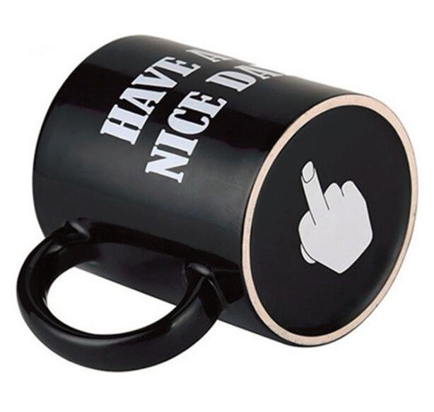 Creative Have a Nice Day Coffee Mug Middle Finger Funny Cup for Coffee Milk Tea Cups Novelty Gifts - Image 3