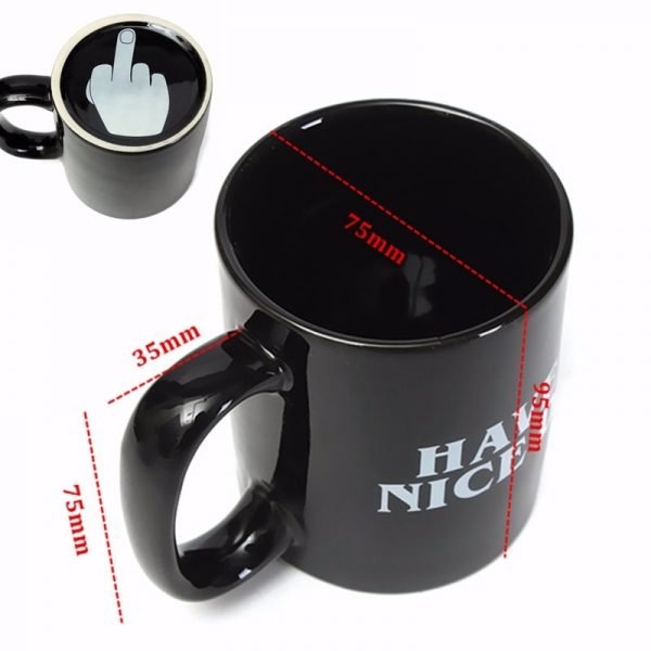 Creative Have a Nice Day Coffee Mug Middle Finger Funny Cup for Coffee Milk Tea Cups Novelty Gifts - Image 4