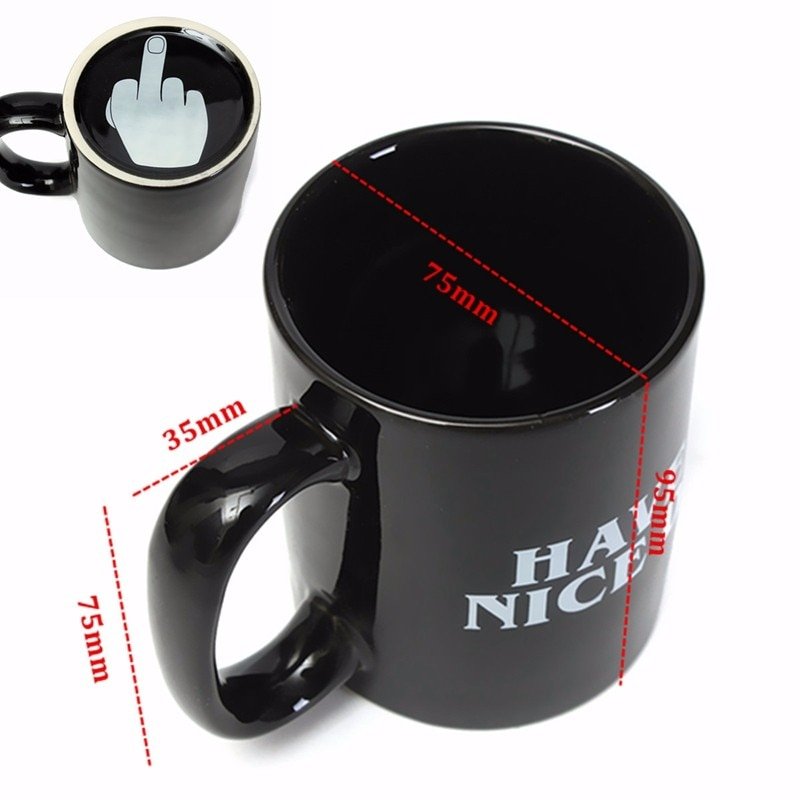 Creative Have a Nice Day Coffee Mug Middle Finger Funny Cup for Coffee Milk Tea Cups Novelty Gifts - Image 4