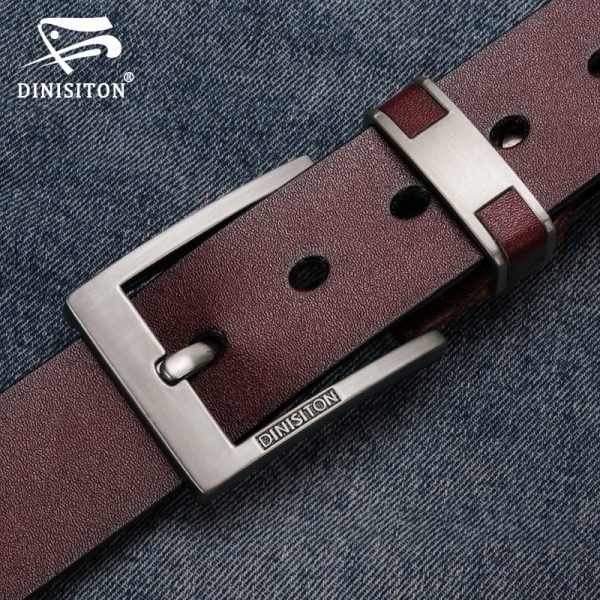 DINISITON Cow Genuine Leather Belts For men Luxury Men's Belt Leather Belt Alloy Buckle Casual Male Vintage Strap ceinture homme - Image 2