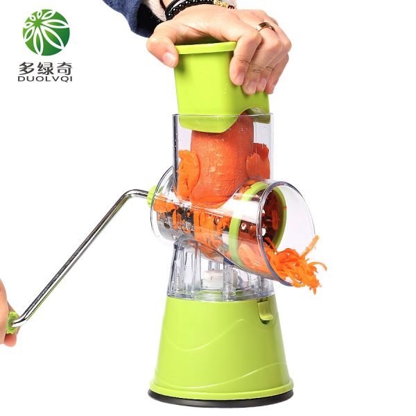 DUOLVQI Manual Vegetable Cutter Slicer Kitchen Accessories Multifunctional Round Mandoline Slicer Potato Cheese Kitchen Gadgets - Image 3