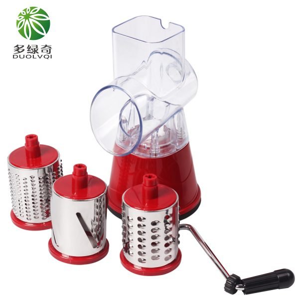 DUOLVQI Manual Vegetable Cutter Slicer Kitchen Accessories Multifunctional Round Mandoline Slicer Potato Cheese Kitchen Gadgets - Image 4