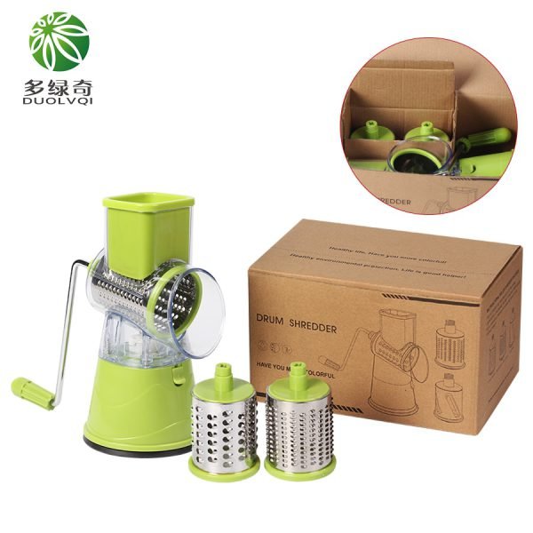 DUOLVQI Manual Vegetable Cutter Slicer Kitchen Accessories Multifunctional Round Mandoline Slicer Potato Cheese Kitchen Gadgets - Image 5