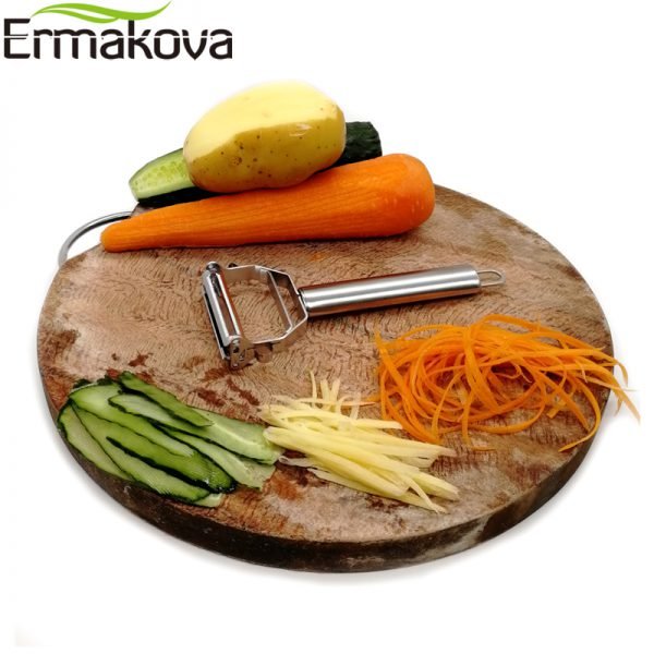 ERMAKOVA Dual Fruit Vegetable Peeler&Julienne Peeler Cutter Sharp Stainless Steel Potato Carrot Grater Planing Kitchen Tools - Image 2