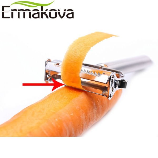 ERMAKOVA Dual Fruit Vegetable Peeler&Julienne Peeler Cutter Sharp Stainless Steel Potato Carrot Grater Planing Kitchen Tools - Image 6