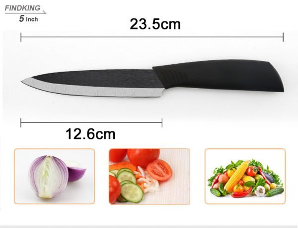 FINDKING Top quality  Zirconia black blade 3" 4" 5" 6" inch + Peeler + covers ceramic knife set kitchen Paring Fruit  knife - Image 4