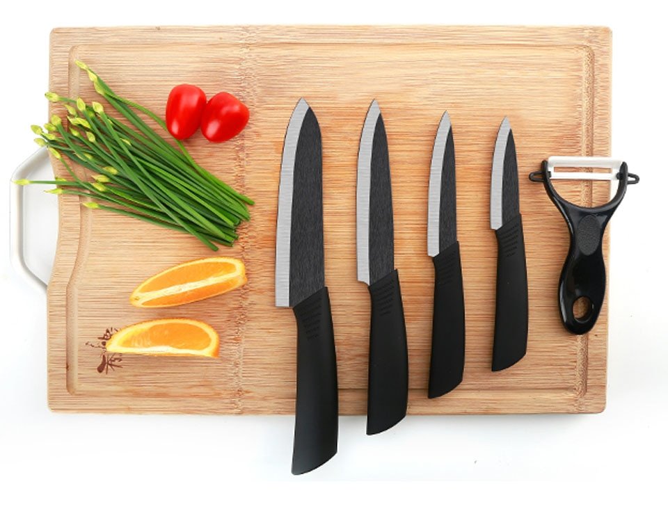 FINDKING Top quality Zirconia black blade 3" 4" 5" 6" inch + Peeler + covers ceramic knife set kitchen Paring Fruit knife - Image 6