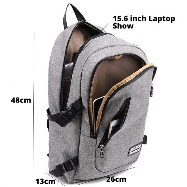 Fashion man laptop backpack usb charging computer backpacks casual style bags large male business travel bag backpack - Image 2
