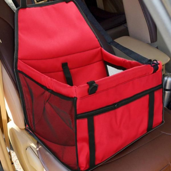 Folding Pet Dog Cat Car Seat Safe Travel Carrier Kennel Puppy Handbag Breathable Mesh Sided Bag with Inner Traction Rope - Image 6