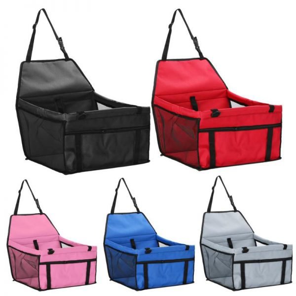 Folding Pet Dog Cat Car Seat Safe Travel Carrier Kennel Puppy Handbag Breathable Mesh Sided Bag with Inner Traction Rope - Image 2