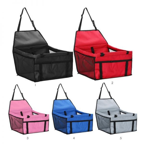 Folding Pet Dog Cat Car Seat Safe Travel Carrier Kennel Puppy Handbag Breathable Mesh Sided Bag with Inner Traction Rope - Image 3
