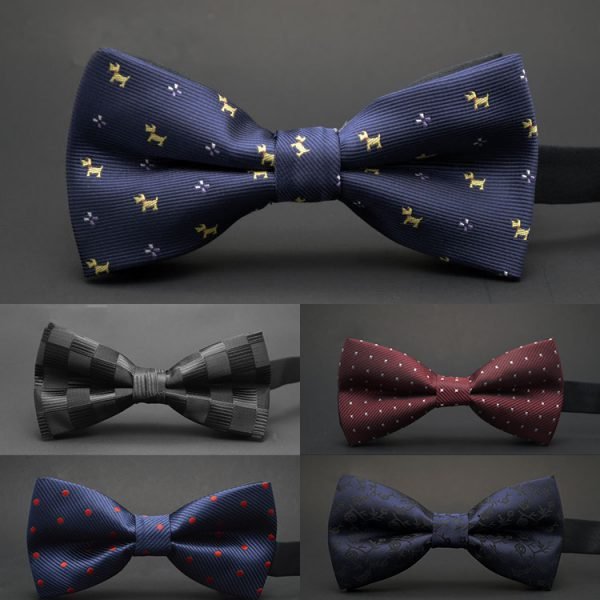 GUSLESON NEW Dot Bow Tie Wedding Bowtie Noeud Papillon Boys & Girls Polyester Silk Pajaritas Cravat Bowties Female Male Neckwear