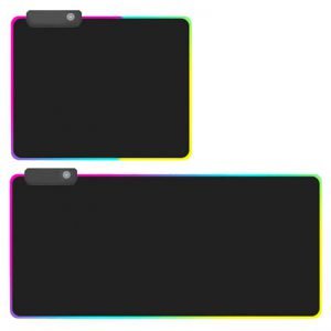 Gaming Mouse Pad RGB Oversized Glowing LED Extended Illuminated Keyboard Thicken Colorful For PC Computer Laptop