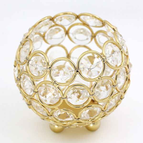 Gold candle holders crystal ball candlestick 8cm candle lantern candelabra home decorative wedding new year party decoration - Image 3