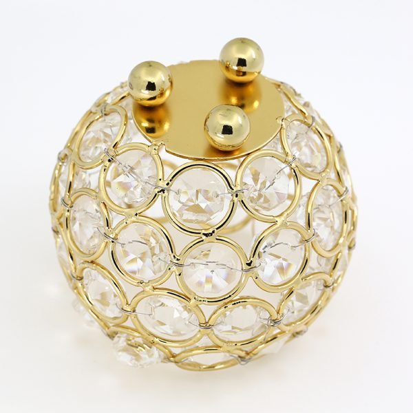 Gold candle holders crystal ball candlestick 8cm candle lantern candelabra home decorative wedding new year party decoration - Image 5