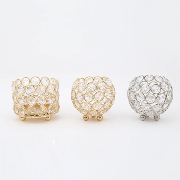 Gold candle holders crystal ball candlestick 8cm candle lantern candelabra home decorative wedding new year party decoration - Image 6