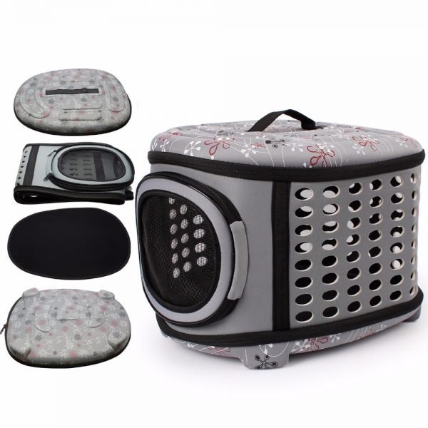 Gomaomi Collapsible Dog Bag Pet Carrier House with Hard Cover Expandable Pet Travel Kennel for Most Cats, Small Dogs - Image 4