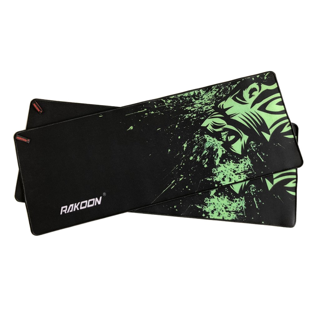 Green Print Large Gaming Mouse Pad Anti-slip Natural Rubber Mouse Mat Keyboard Pad Desk Mat For Laptop Computer Gamer Mousepad - Image 2