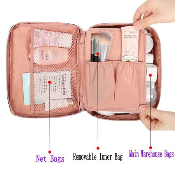 HMUNII Zipper Man Women Makeup bag nylon Cosmetic bag beauty Case Make Up Organizer Toiletry bag kits Storage Travel Wash pouch - Image 3