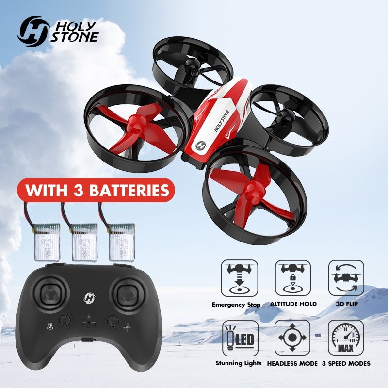 Holy Stone HS210 Mini RC Drone Quadcopters 3pc 220mAh Batteries Headless Mode One Key Return Auto Hovering 3D Flip VS JJRC H36 - Image 2