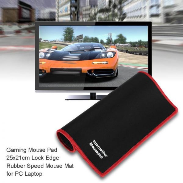 Hot Locking Edge Gaming Mouse Pad Gamer Solid Color Game Mouse Mat Anti-slip Natural Rubber Mousepad for PC Laptop 25x21cm - Image 2