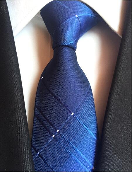 JEMYGINS Classic Silk Men Tie Plaid Neck Ties 8cm Green Blue Ties for Men Formal Wear Business Suit Wedding Party Gravatas - Image 3
