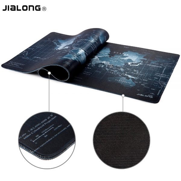 JIALONG Black World Map Mouse Pad Non-slip Rubber Muismat Gaming Mouse Pad 90*40cm Large Speed Mousepad Mat For Mause Pad Gamer - Image 3