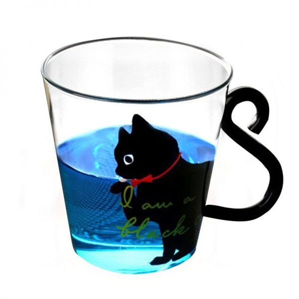 Justdolife 8.5oz Cute Creative Cat Milk Coffee Mug Water Glass Mug Cup Tea Cup Cartoon Kitty Home Office Cup For Fruit Juice - Image 5