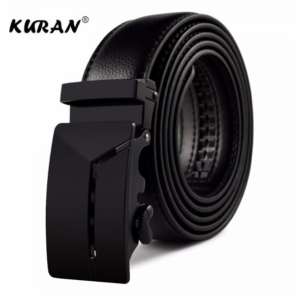 [KURAN] New Brand designer mens belts luxury real leather belts for men metal buckle man Jeans pants genuine leather belt male s