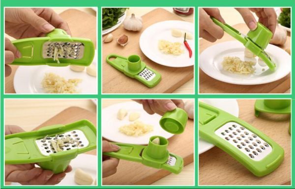 Kitchen Accessories Multi Functional Garlic Presses Ginger Garlic Grinding Grater Planer Slicer Cutter Vegetabl Cooking Tool - Image 4