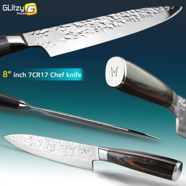 Kitchen Knife 8 inch Professional Japanese Chef Knives 7CR17 440C High Carbon Stainless Steel Meat Santoku Knife Dropshipping - Image 2