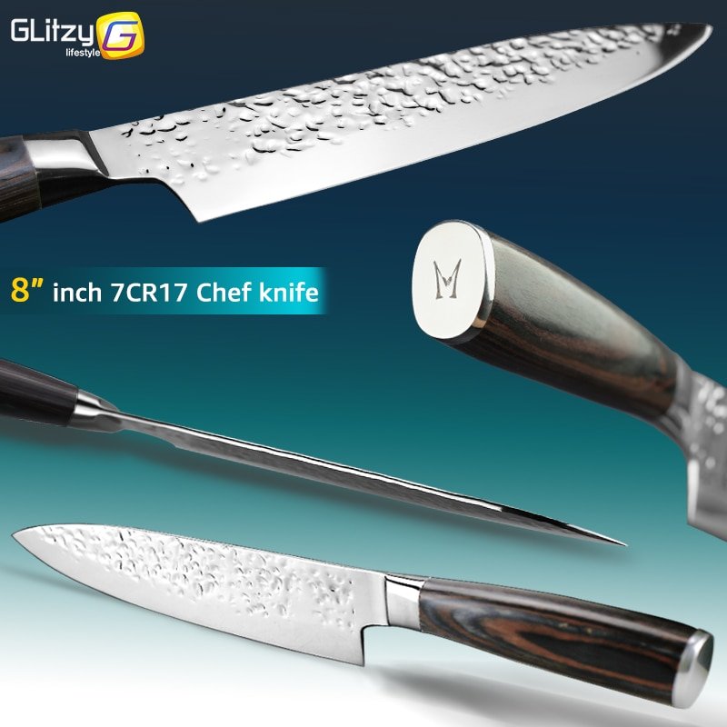 Kitchen Knife 8 inch Professional Japanese Chef Knives 7CR17 440C High Carbon Stainless Steel Meat Santoku Knife Dropshipping - Image 2