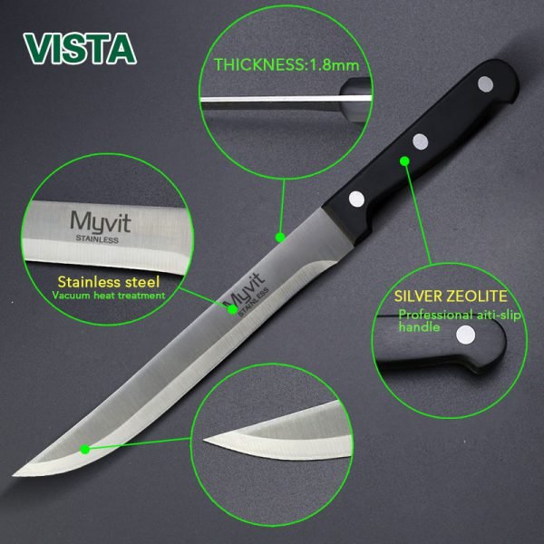 Kitchen Knives Stainless Steel 3.5'5'8' 3CR13 Multifunctional Japanese Style Fruit Paring Bone Knife Meat Cleaver Kitchen tool - Image 3