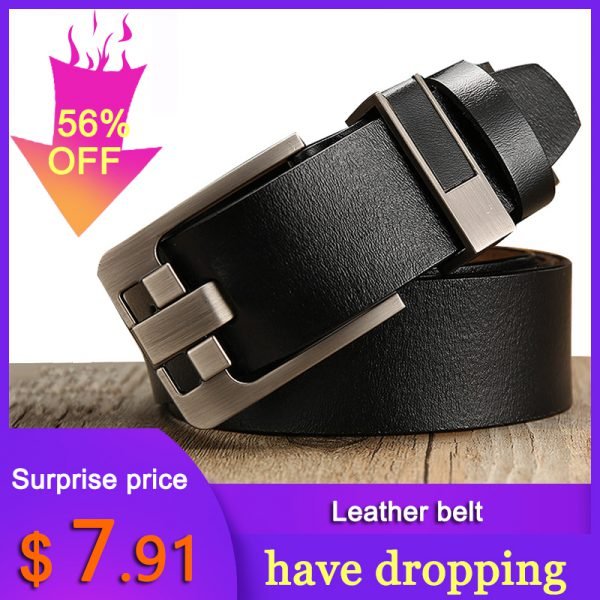 [LFMB]belt male leather belt men strap male genuine leather luxury pin buckle belts for men belt Cummerbunds ceinture homme - Image 6