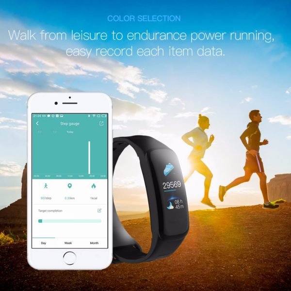 Lerbyee C1Plus Smart Bracelet Color Screen Blood Pressure Fitness Tracker Heart Rate Monitor Smart Band Sport for Android IOS - Image 3