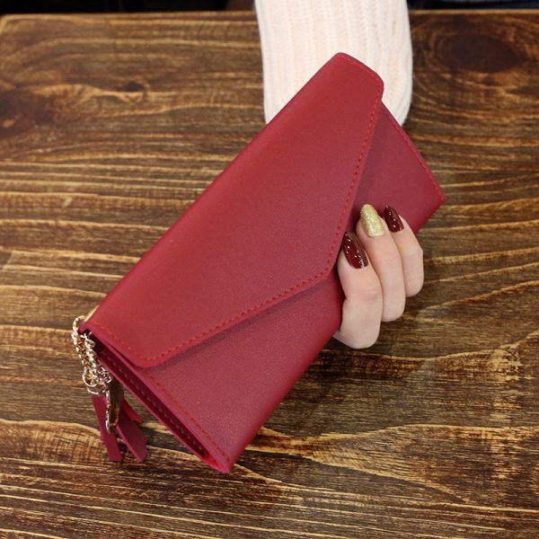 Long Wallet Women Purses Tassel Fashion Coin Purse Card Holder Wallets Female High Quality Clutch Money Bag PU Leather Wallet - Image 2