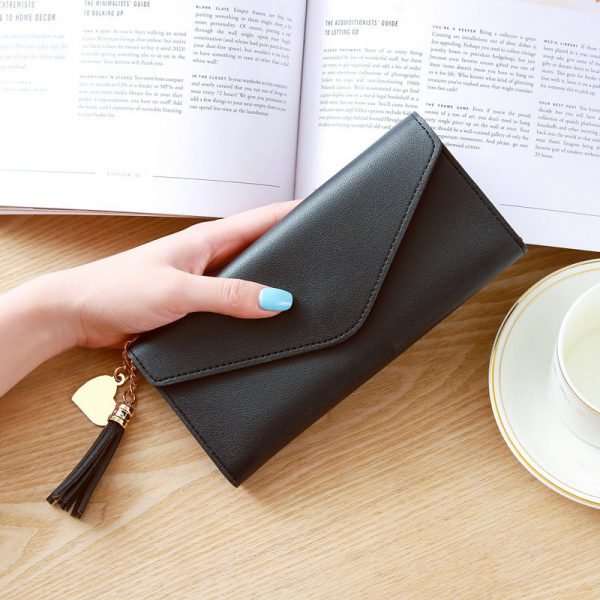 Long Wallet Women Purses Tassel Fashion Coin Purse Card Holder Wallets Female High Quality Clutch Money Bag PU Leather Wallet - Image 3