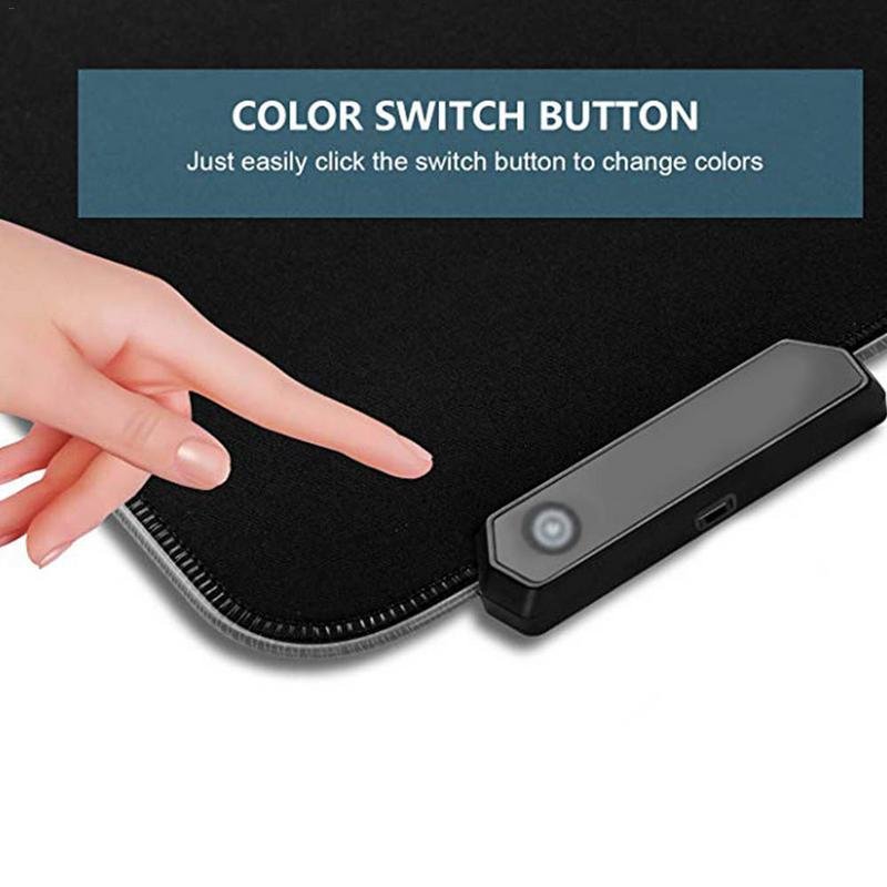 Luminous Gaming Mouse Pad RGB Oversized Glowing USB LED Extended Illuminated Keyboard PU Non-slip Blanket Mat - Image 3