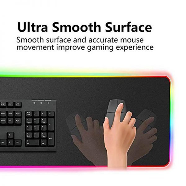 Luminous Gaming Mouse Pad RGB Oversized Glowing USB LED Extended Illuminated Keyboard PU Non-slip Blanket Mat - Image 4