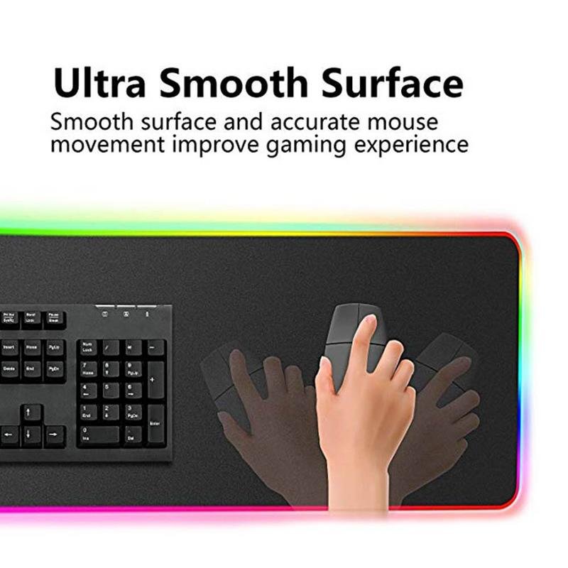 Luminous Gaming Mouse Pad RGB Oversized Glowing USB LED Extended Illuminated Keyboard PU Non-slip Blanket Mat - Image 4