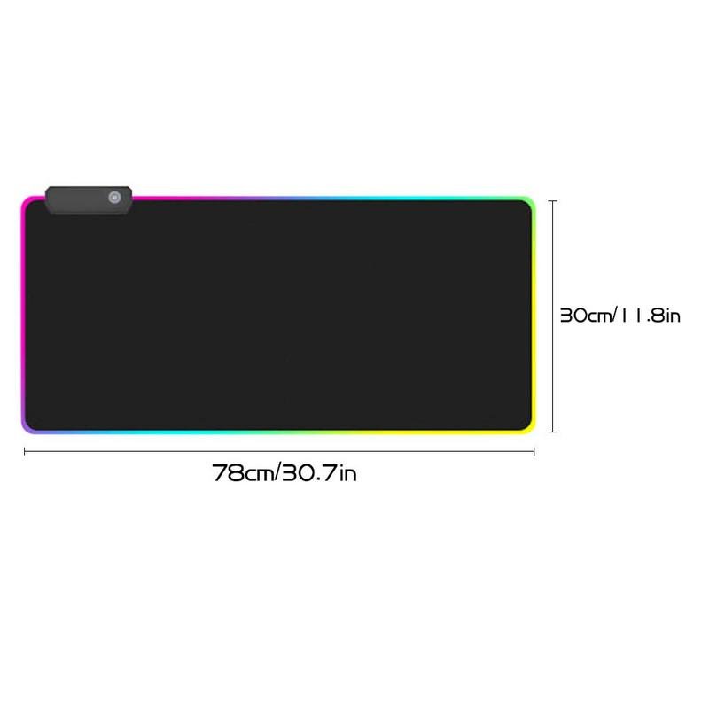 Luminous Gaming Mouse Pad RGB Oversized Glowing USB LED Extended Illuminated Keyboard PU Non-slip Blanket Mat - Image 6
