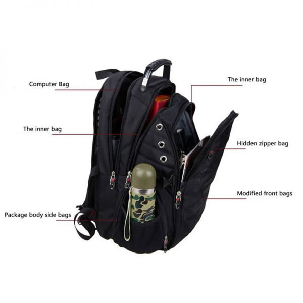 MAGIC UNION Brand Design Men's Travel Bag Man Swiss Backpack Polyester Bags Waterproof Anti Theft Backpack Laptop Backpacks Men - Image 6
