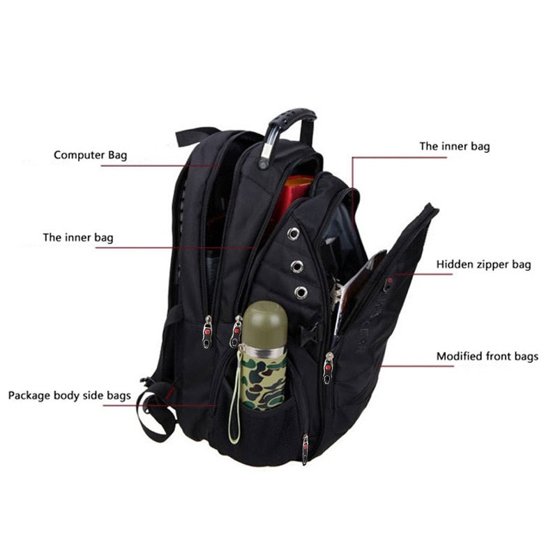 MAGIC UNION Brand Design Men's Travel Bag Man Swiss Backpack Polyester Bags Waterproof Anti Theft Backpack Laptop Backpacks Men - Image 6