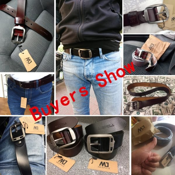 MEDYLA Dropship High Quality Genuine Leather Luxury Strap Male Belts For Men Jeans Casual Belt Pin Buckle Masculine Cummerbund - Image 3